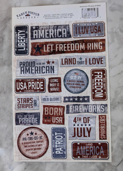 Karen Foster USA Sticker Collection