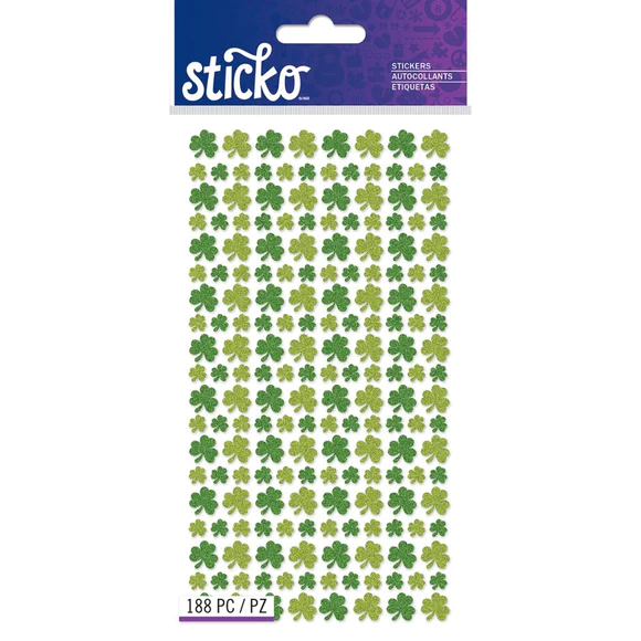 Glitter Shamrock Stickers