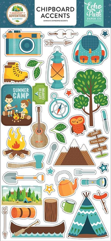 Summer Adventure Chipboard Sticker Collection