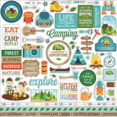 Summer Adventure Element Stickers