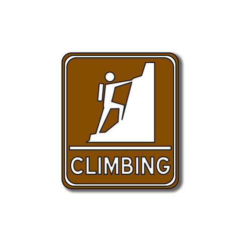 Climbing Sign Diecut