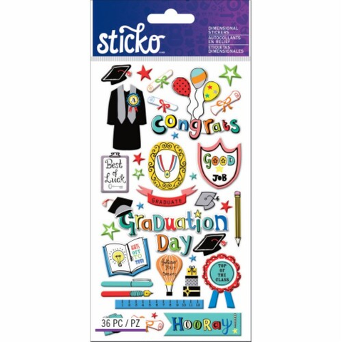 Graduation Puffy Stickers