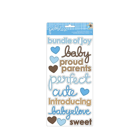 Baby Boy Accent and Phrase Sticker Collection