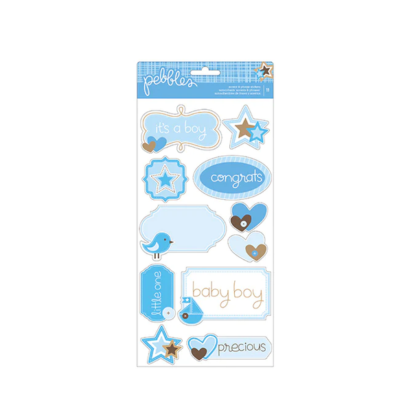 Baby Boy Accent and Phrase Sticker Collection