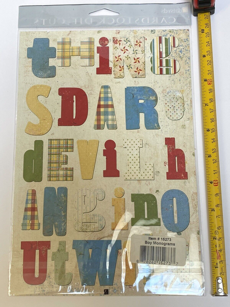 Boy Monogram Diecuts