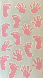 Baby Prints Pink Stickers