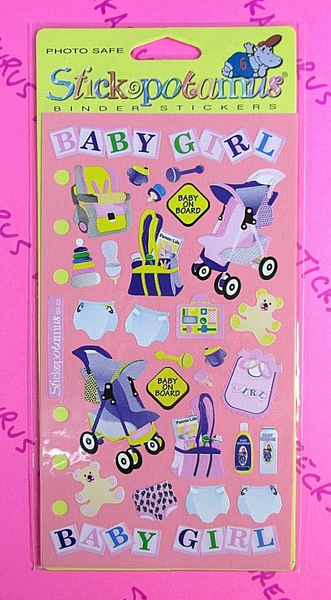 Baby Girl Binder Sticker Collection