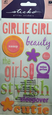 Girls Glitter Sticker Collection