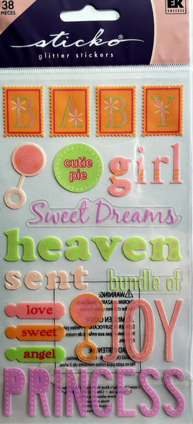 Girls Glitter Sticker Collection