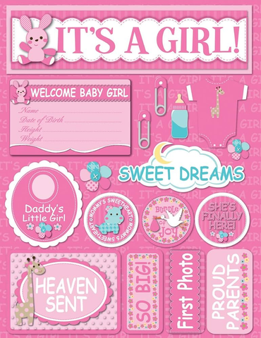Baby Girl 3D Stickers