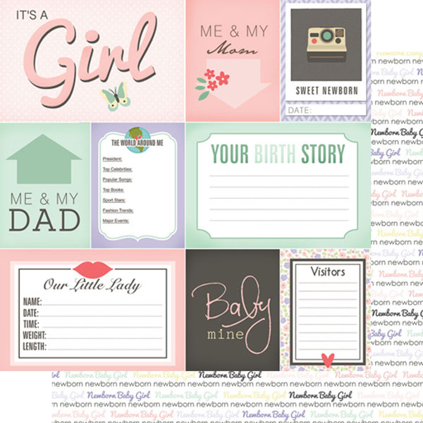 Baby's First Year Girl Paper Kit