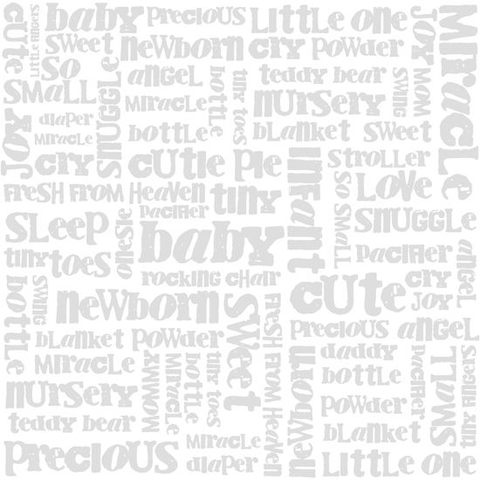 Glazed Baby Words Paper