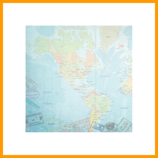 Western Hemisphere Map Paper