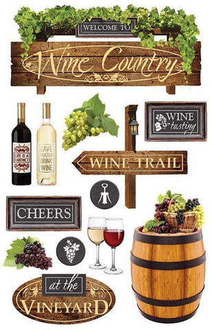 Wine Country 3D Stickers