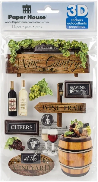 Wine Country 3D Stickers