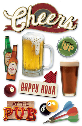 Cheers 3D Stickers