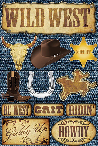 Western 3D Stickers