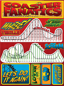 Coaster Fanatics 3D Stickers