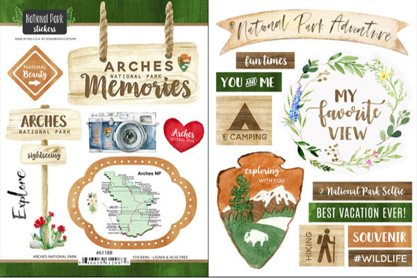 National Park Watercolor Sticker Collection