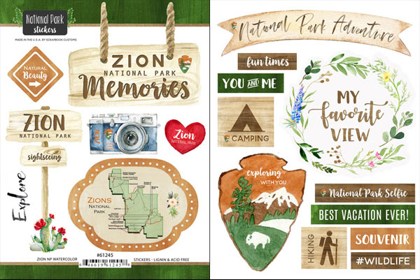 National Park Watercolor Sticker Collection