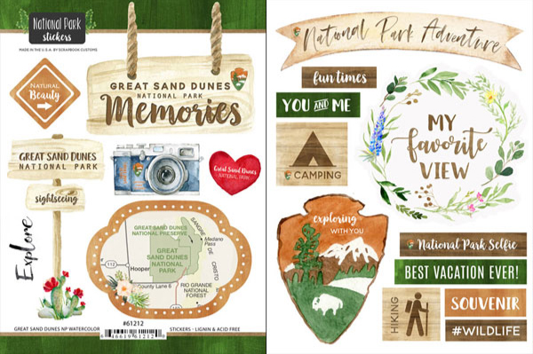 National Park Watercolor Sticker Collection