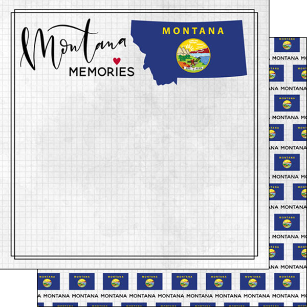 Montana Adventure Flag Paper