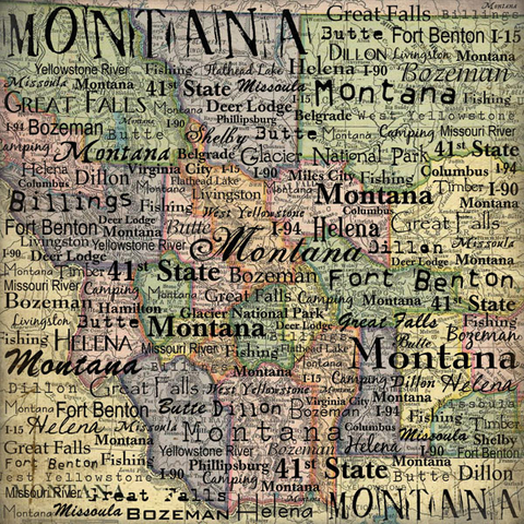 Montana Map Paper