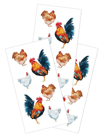 Watercolor Chickens Stickers