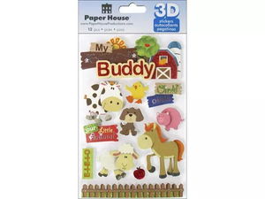 Barnyard Buddy 3D Stickers