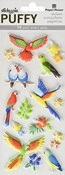 Puffy Bird Stickers