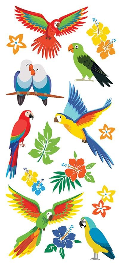 Puffy Bird Stickers