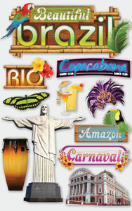 Brazil 3D Stickers