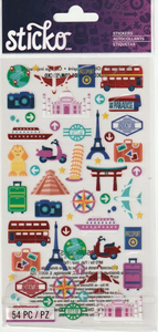 Mini International Travel Icons Stickers