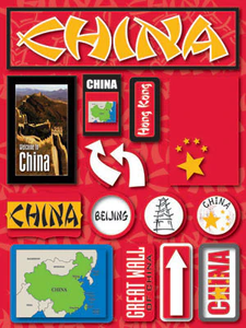 Jet Setters China 3D Stickers