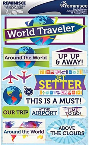 World Traveler 3D Stickers