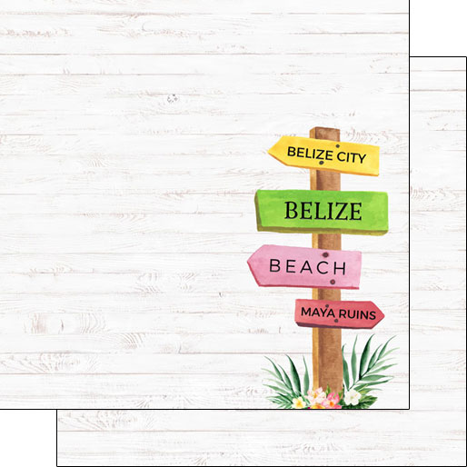 Belize Vacay Sign DS Paper