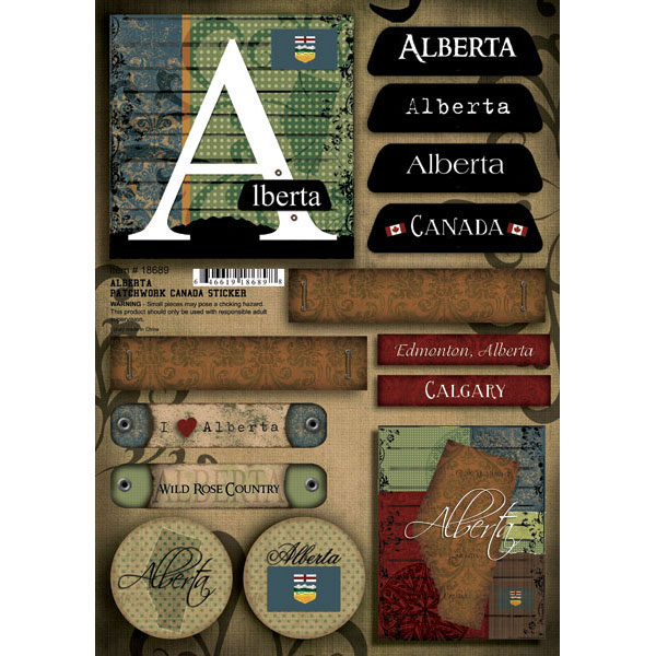 Alberta Patchwork Canada Stickers