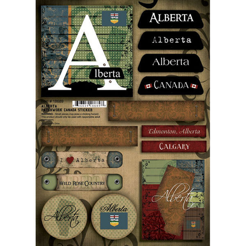 Alberta Patchwork Canada Stickers