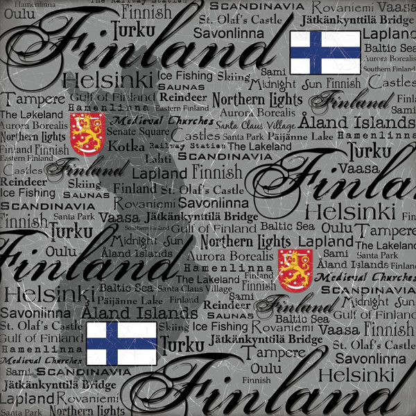 Finland Travel Scrapbook Pack