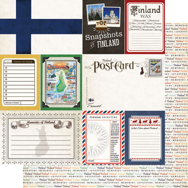Finland Travel Scrapbook Pack