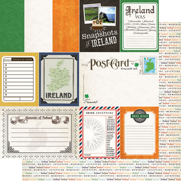 Ireland Travel Scrapbook Pack