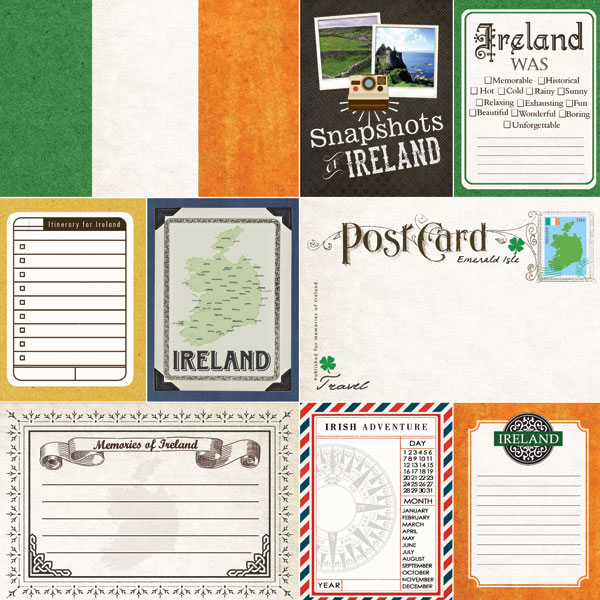 Ireland Travel Scrapbook Pack