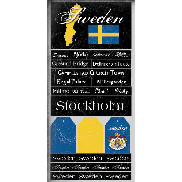 Sweden Travel Scrapbook Pack