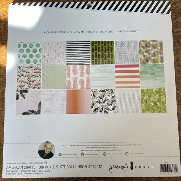 Heidi Swapp Pineapple Crush 12x12 Paper Pad