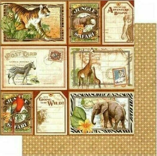 Graphic 45 Safari Adventure 12x12 Paper Collection