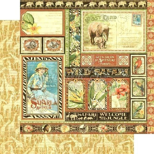 Graphic 45 Safari Adventure 12x12 Paper Collection