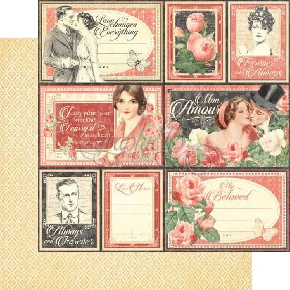 Graphic 45 Mon Amour 12x12 Paper Collection