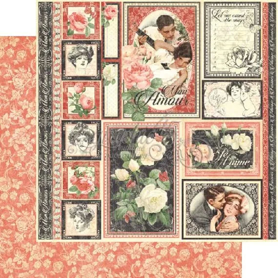 Graphic 45 Mon Amour 12x12 Paper Collection