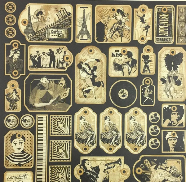 Graphic 45 Curtain Call 12x12 Paper Collection