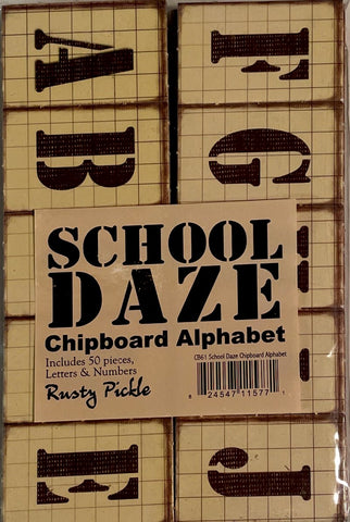 School Daze Chipboard Alphabet